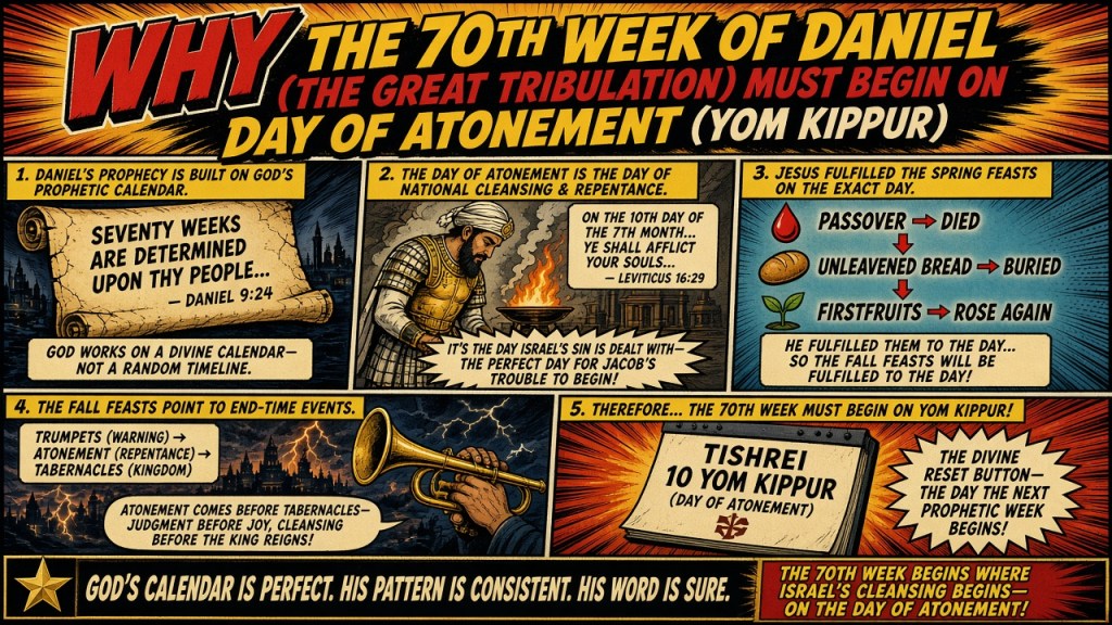 Why The 70th Week of Daniel (The Great Tribulation) Must Begin On The Day of Atonement (Yom&nbsp;Kippur)