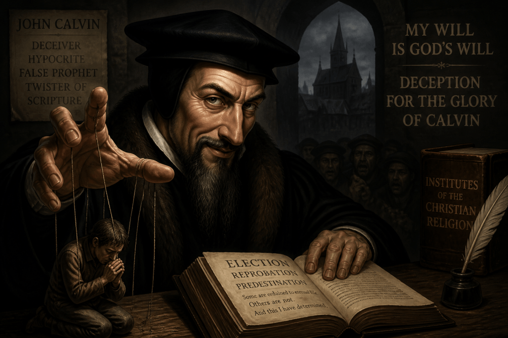 John Calvin portrayed as a wicked deceiver