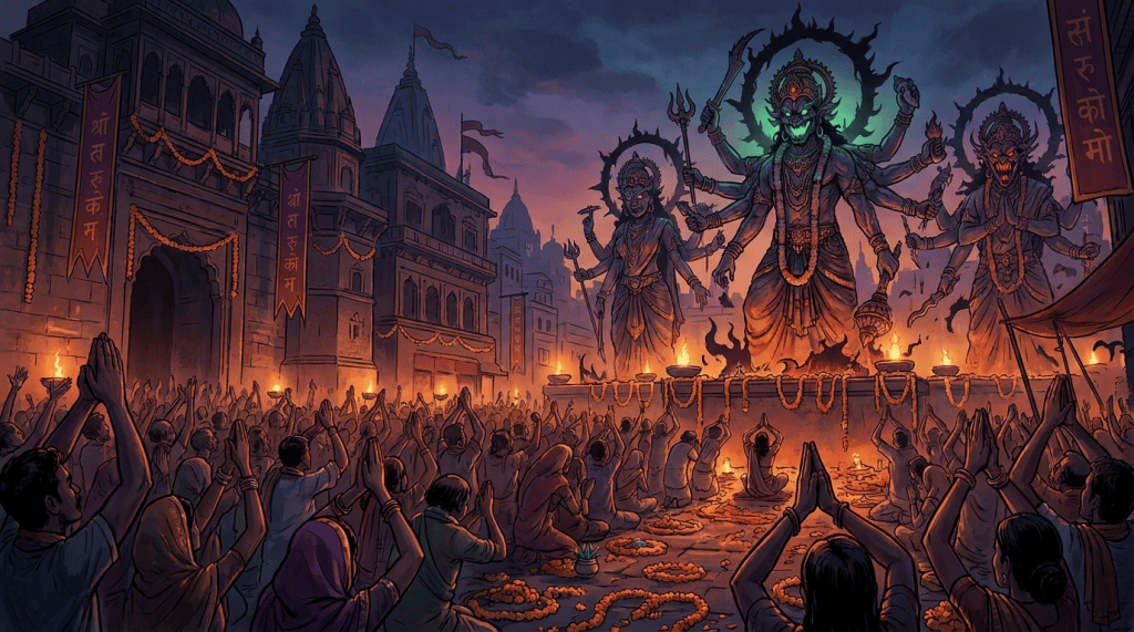 India worshipping demonic false gods