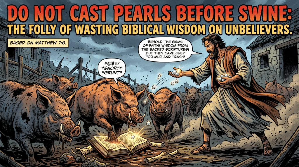 Do Not Cast Pearls Before Swine: The Folly of Wasting Biblical Wisdom On Unbelievers