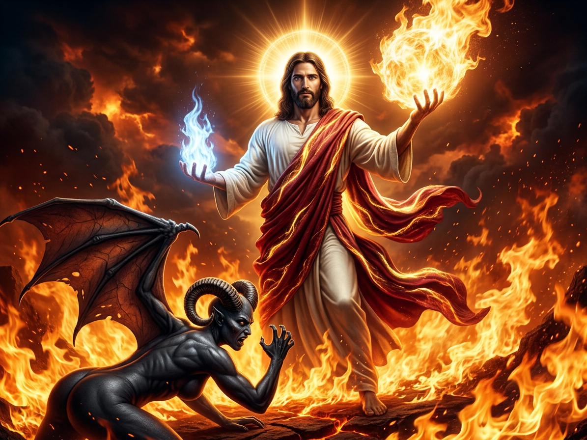 jesus-christ-throws-the-devil-into-the-lake-of-fire
