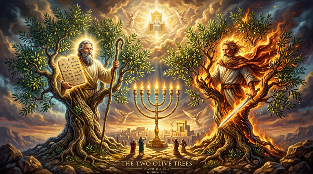 The Two Olive Trees; Moses & Elijah; Revelation 11:3–4