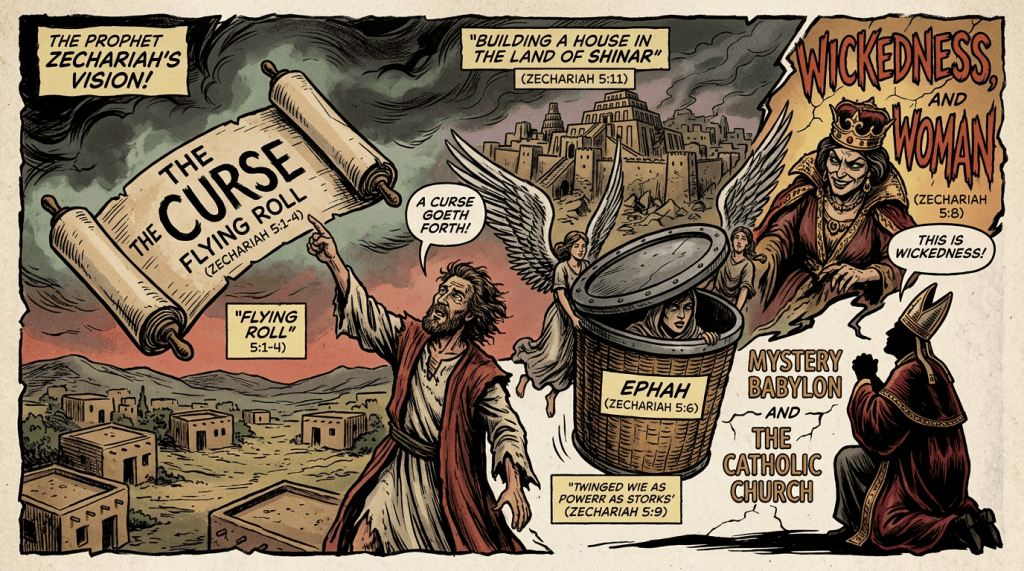 Decoding The Book of Zechariah. Chapter 5: The Wicked Woman…Mystery Babylon, The Catholic&nbsp;Church