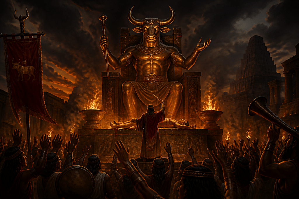 Ancient Baal worship imagery