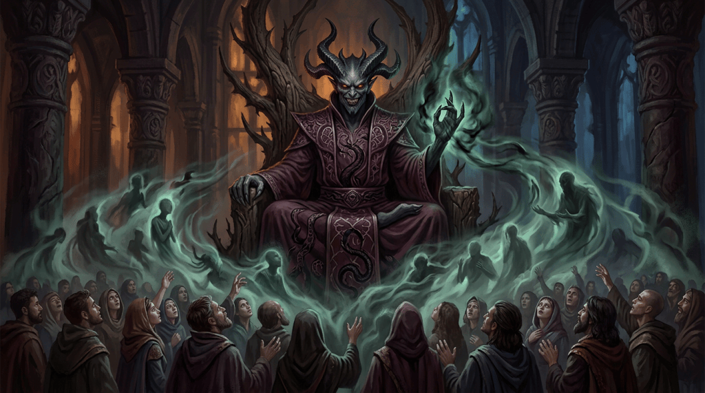 Buddha depicted as deceptive demon