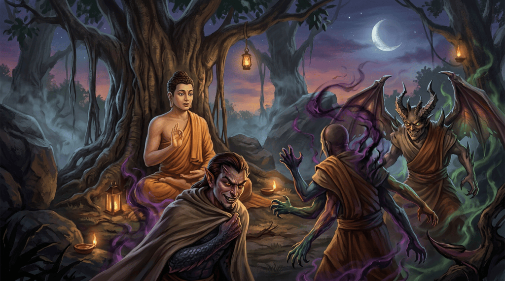 Siddhartha Gautama deceived by demons
