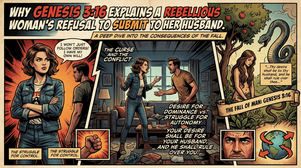 Why Genesis 3:16 Explains A Rebellious Woman’s Refusal To Submit To Her Husband